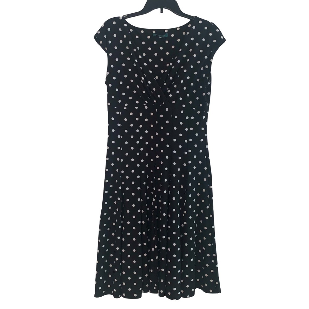 Fabulous Ralph Lauren Black and white Polkadot dress Size 10